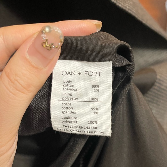 Oak + Fort brown plaid long coat jacket - Picture 7 of 7